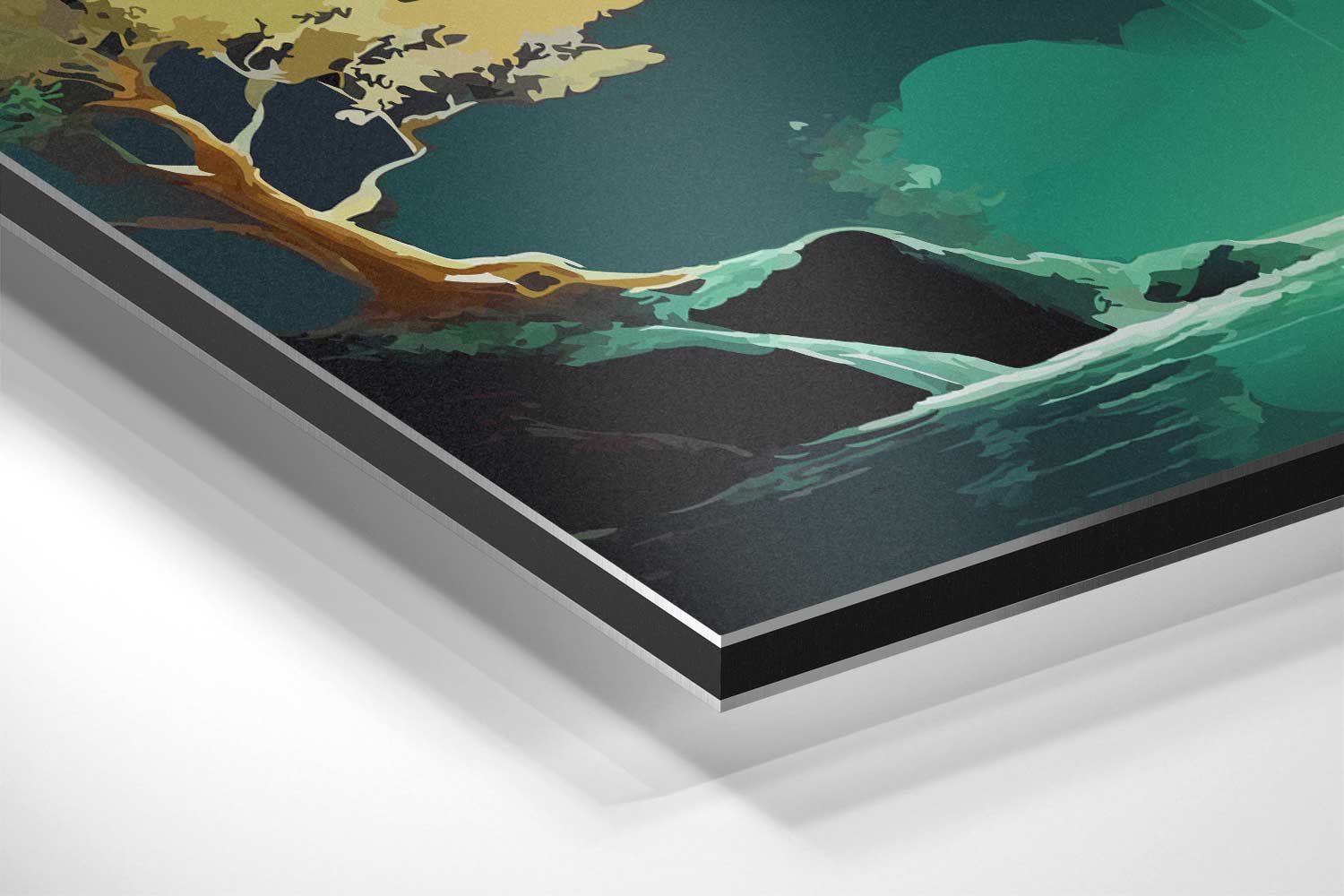 Magische Waterval Kunstwerk-canvas-dibond-plexiglas-wanddecoratie-WallArtistic
