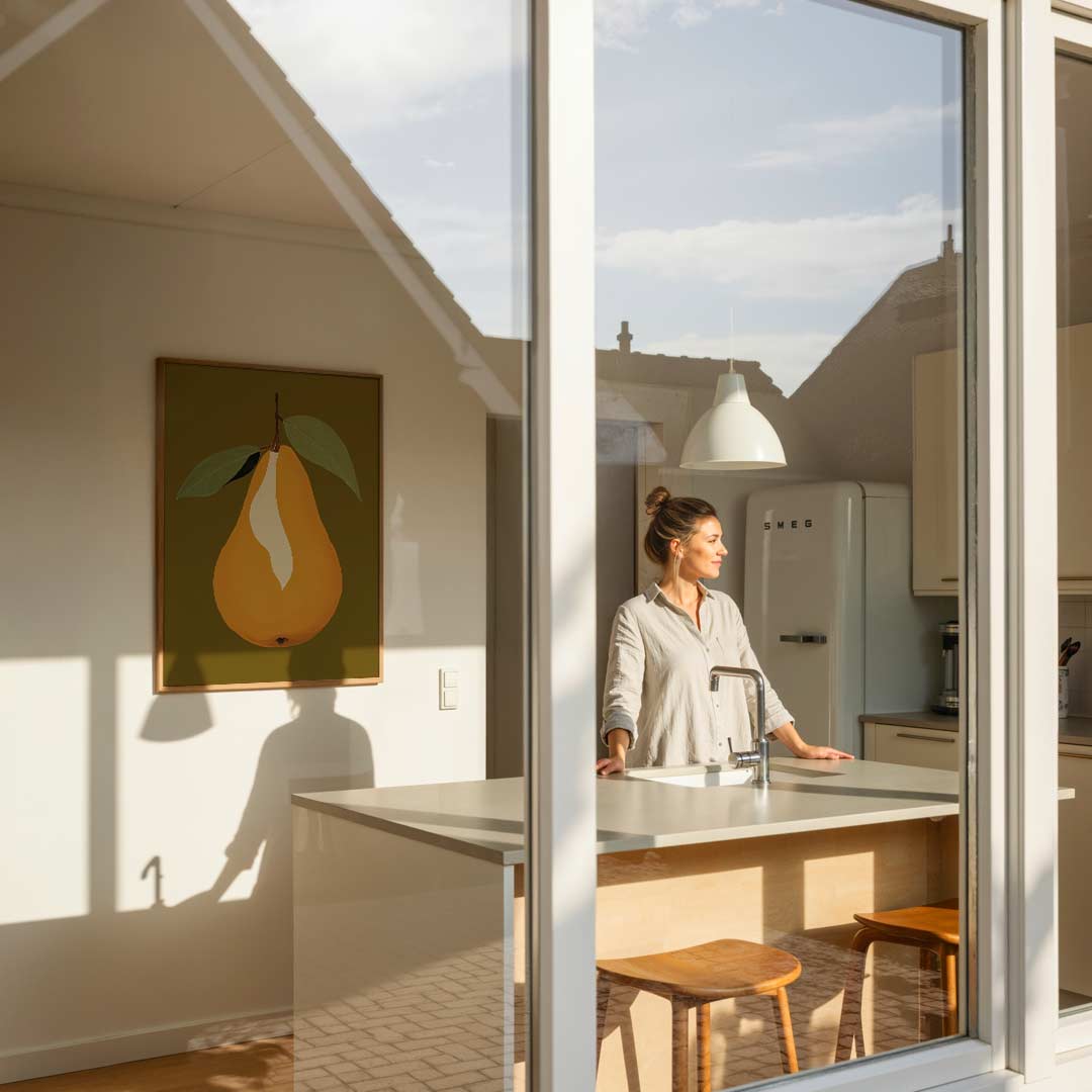 Stijlvolle Perzik Poster-WallArtistic