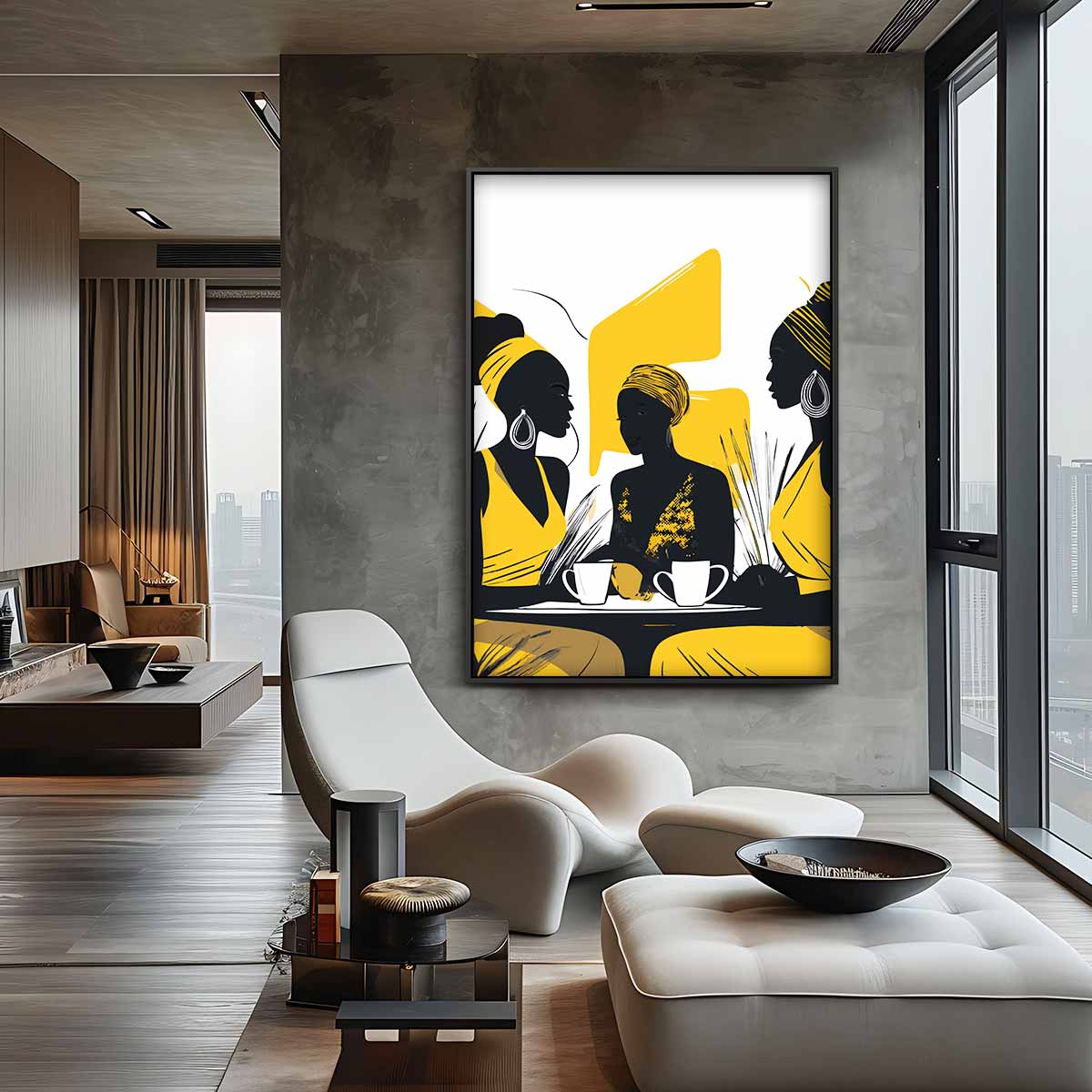 Gezellig Onderonsje Kunstwerk-canvas-dibond-plexiglas-wanddecoratie-WallArtistic