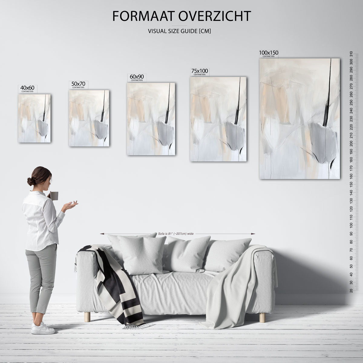 Lichte vormen compositie Kunstwerk