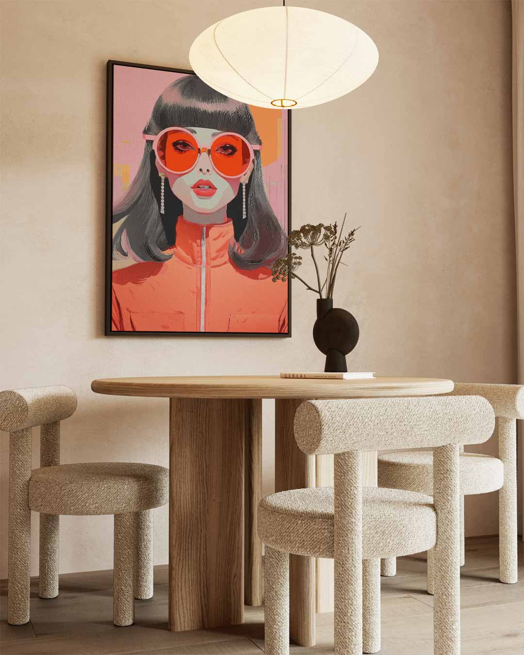 Stijlvolle Retro Vibes Kunstwerk-canvas-dibond-plexiglas-wanddecoratie-WallArtistic