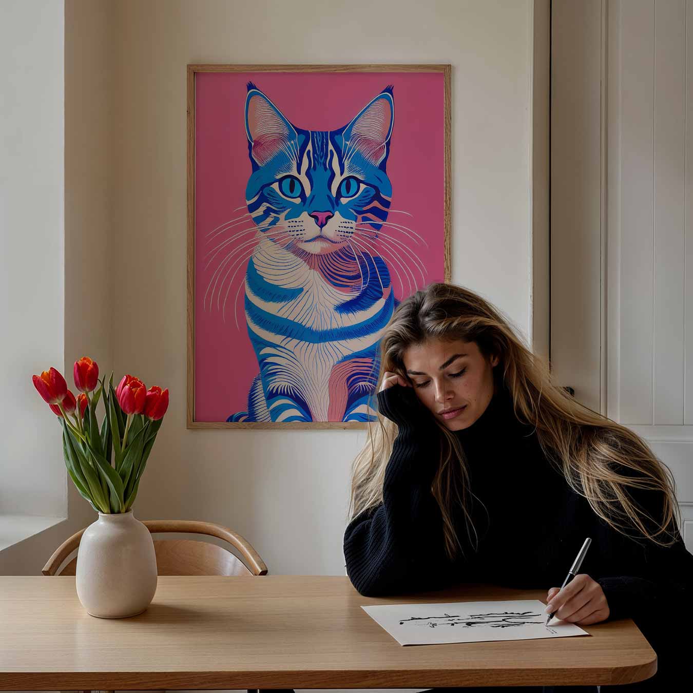 Hippe Kattenkunst Poster