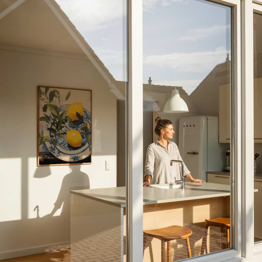 Frisse Citroenen op Vintage Servies Poster-WallArtistic