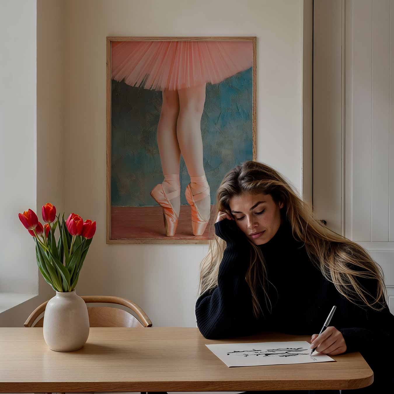 Elegante Balletschoonheid Poster-WallArtistic