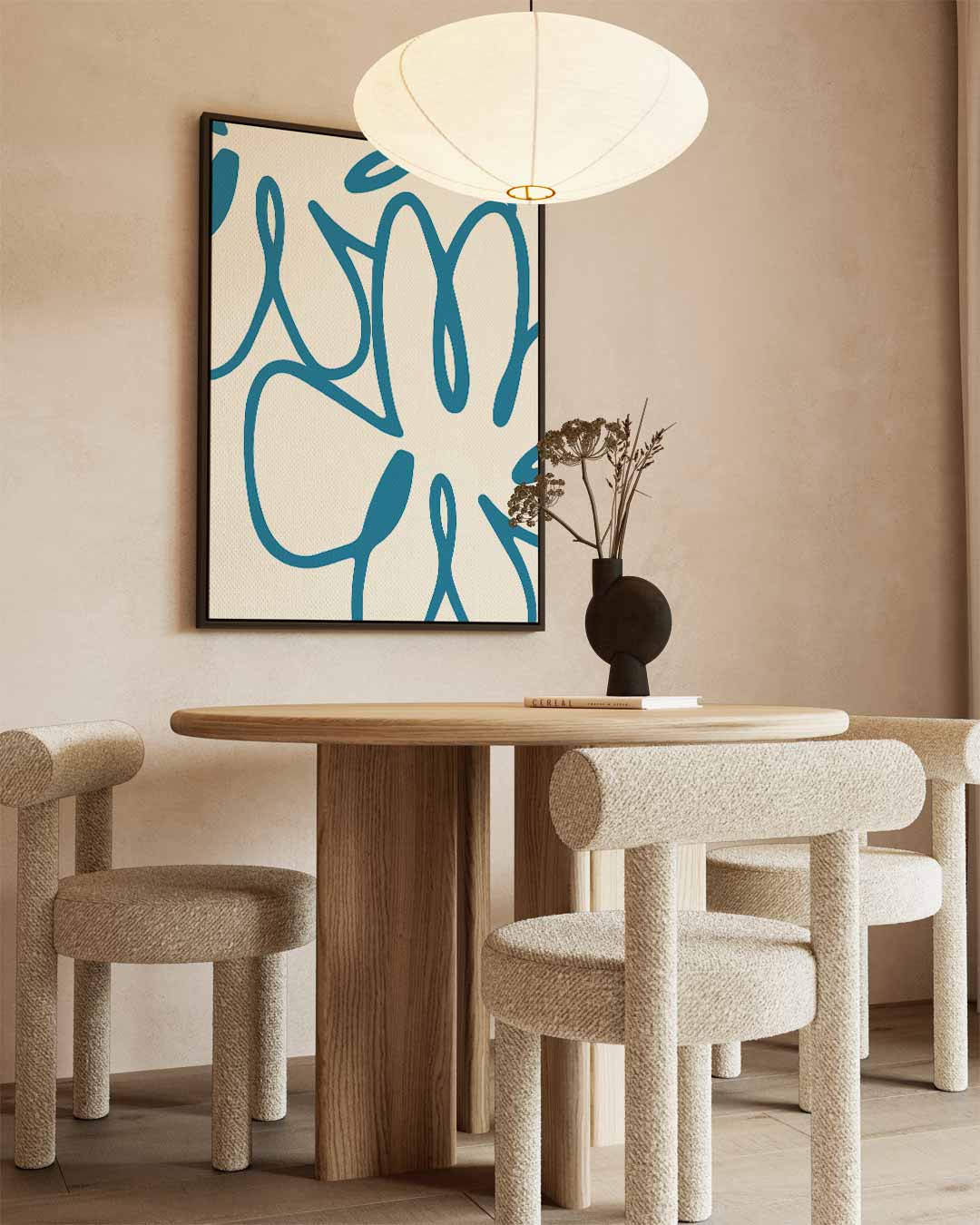 Bloemige Expressie Kunstwerk-canvas-dibond-plexiglas-wanddecoratie-WallArtistic