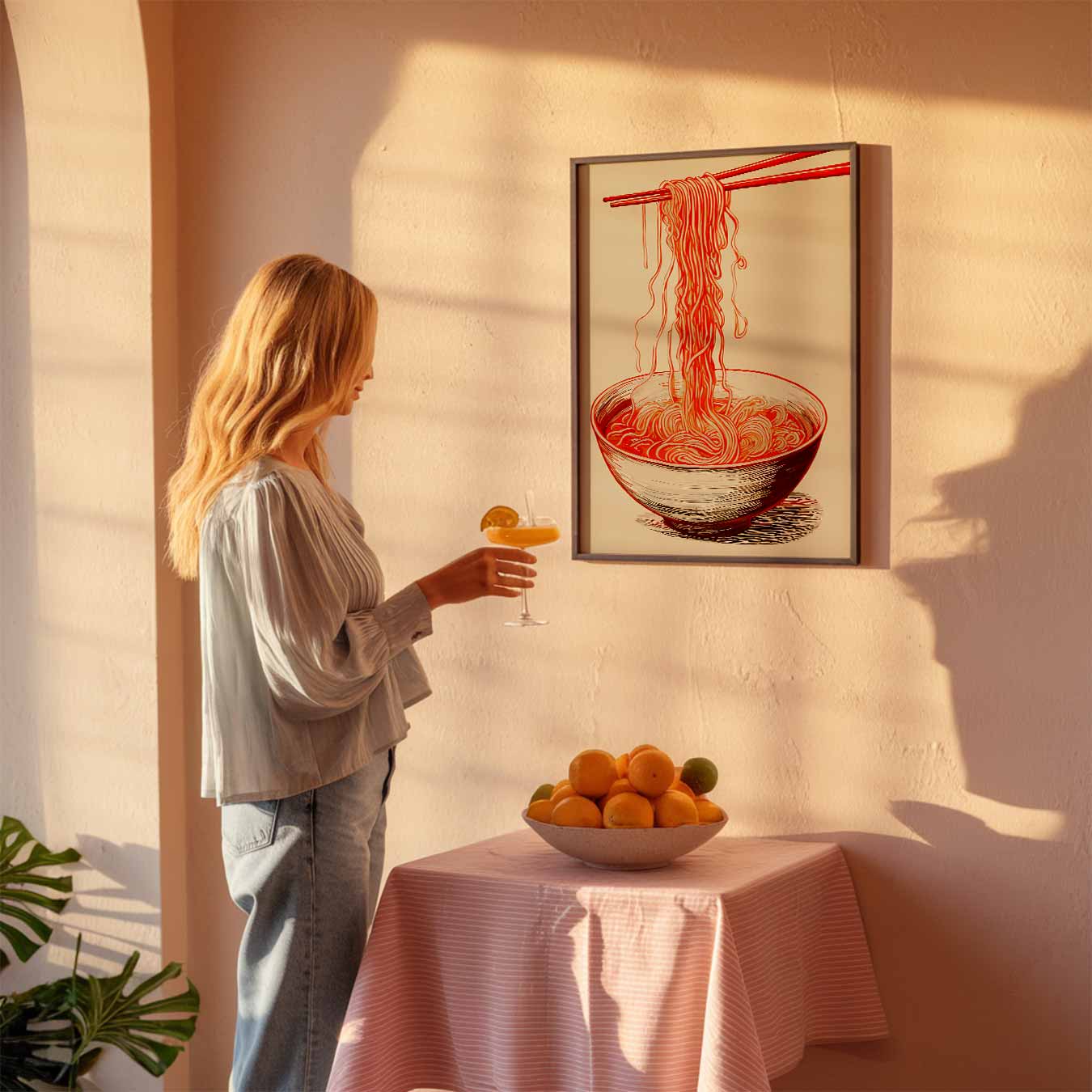 Stijlvolle Rode Ramen Poster-WallArtistic