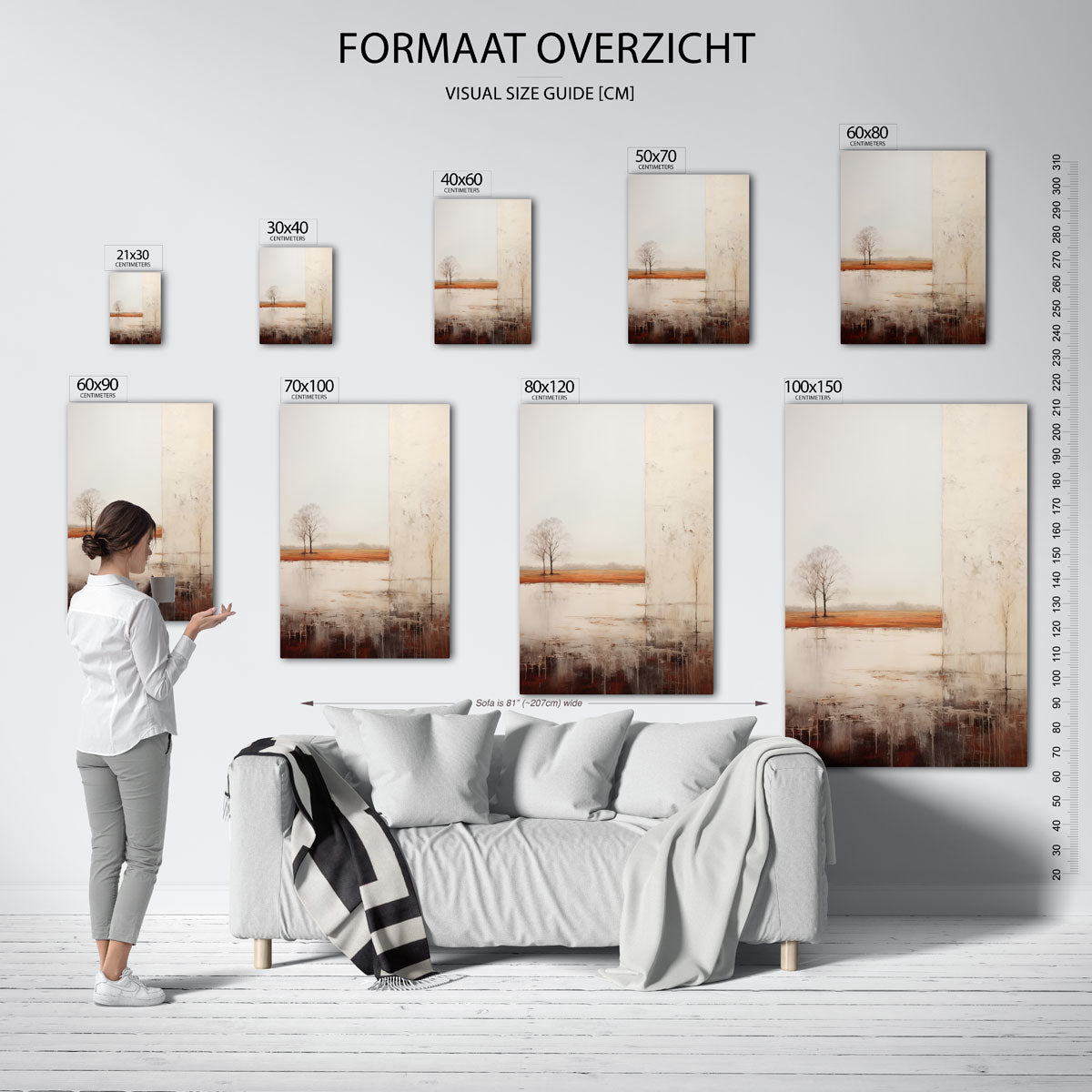 Landschap met bomen Poster