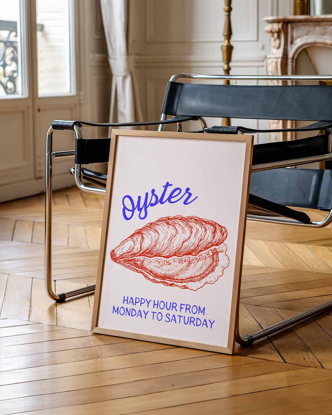 Stijlvolle Oester Happy Hour Poster
