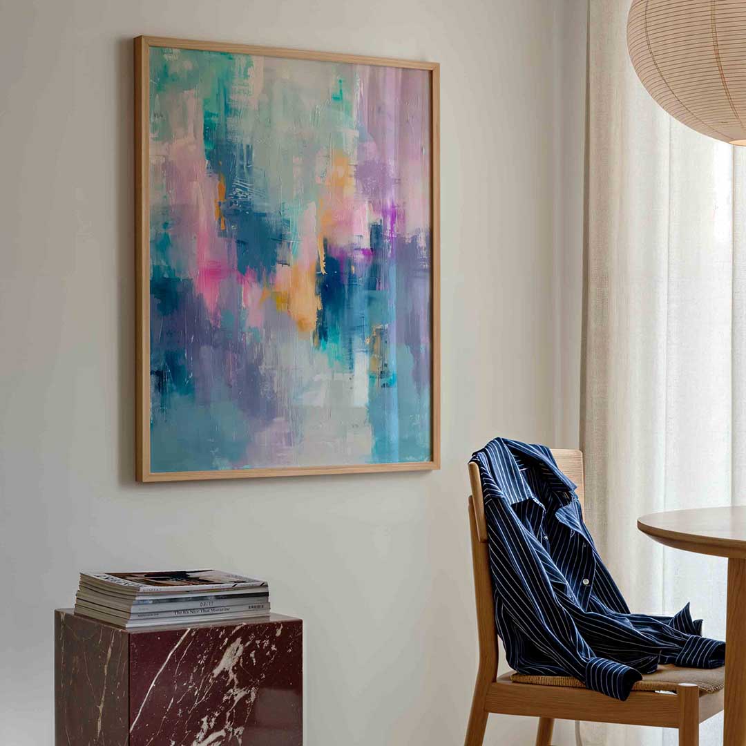 Abstracte kleurenexplosie Poster
