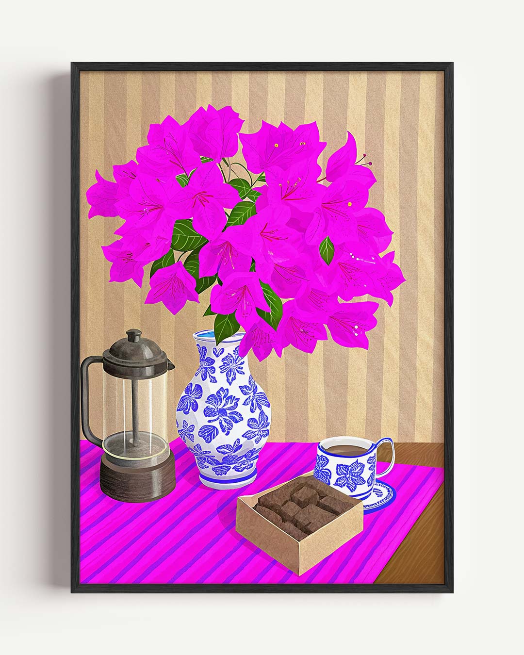 Bloemen en Koffie Poster
