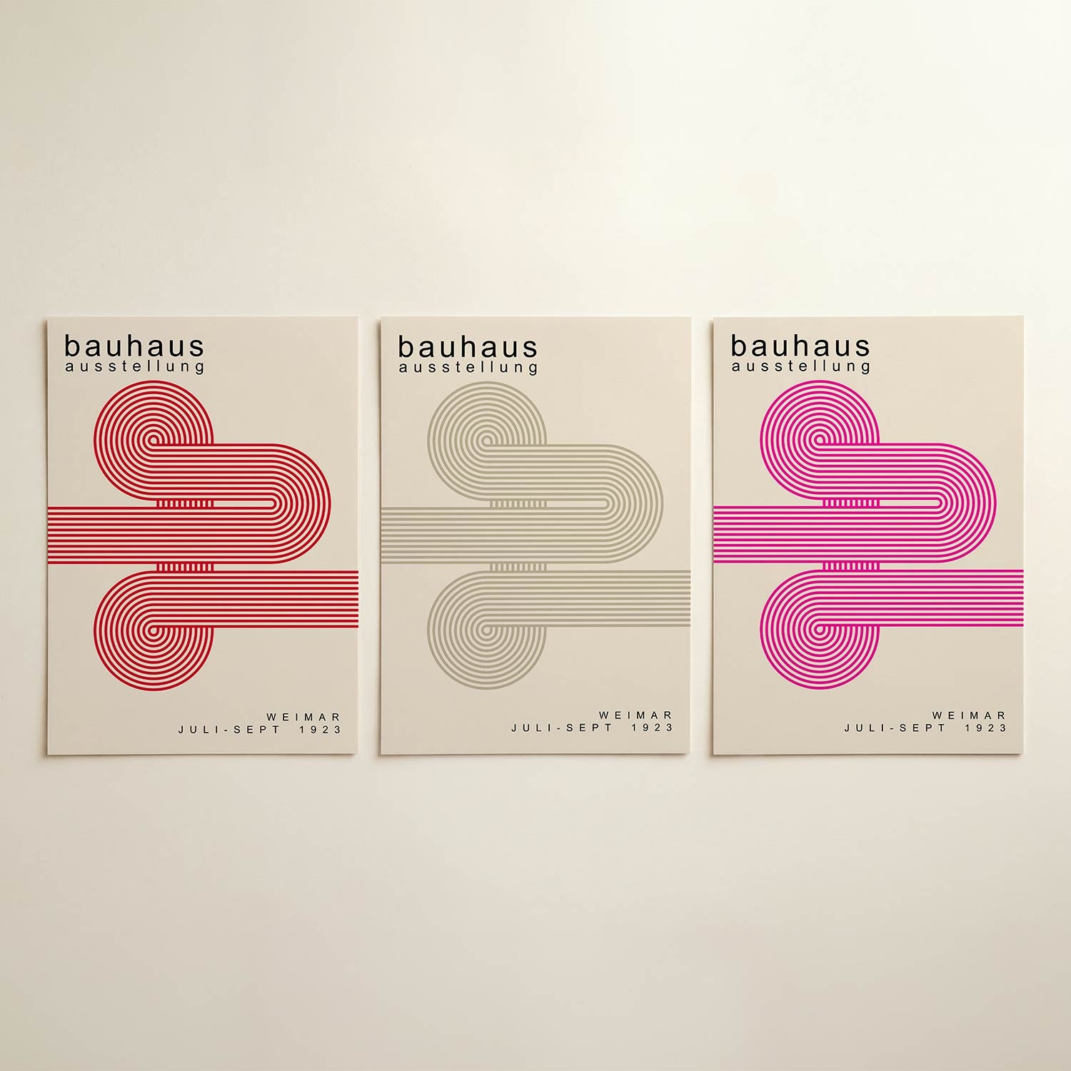 Ritmische lijnen Posterset