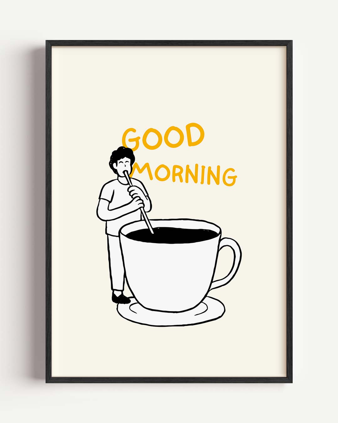 Good Morning Koffieposter-WallArtistic