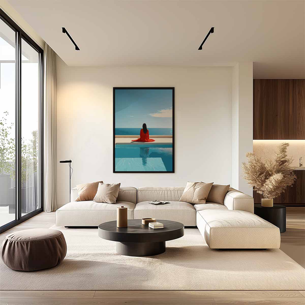 Uitzicht over de Oceaan Kunstwerk-canvas-dibond-plexiglas-wanddecoratie-WallArtistic