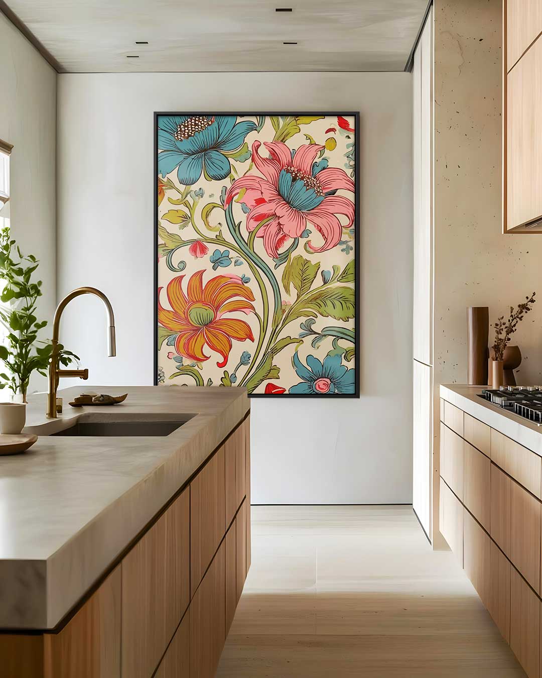 Bloemenpracht in Kleurrijke Bloeisels Kunstwerk-canvas-dibond-plexiglas-wanddecoratie-WallArtistic