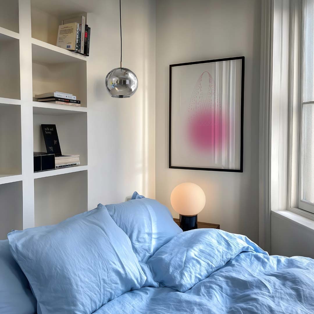 Betoverende Lijnen in Violet Poster-WallArtistic