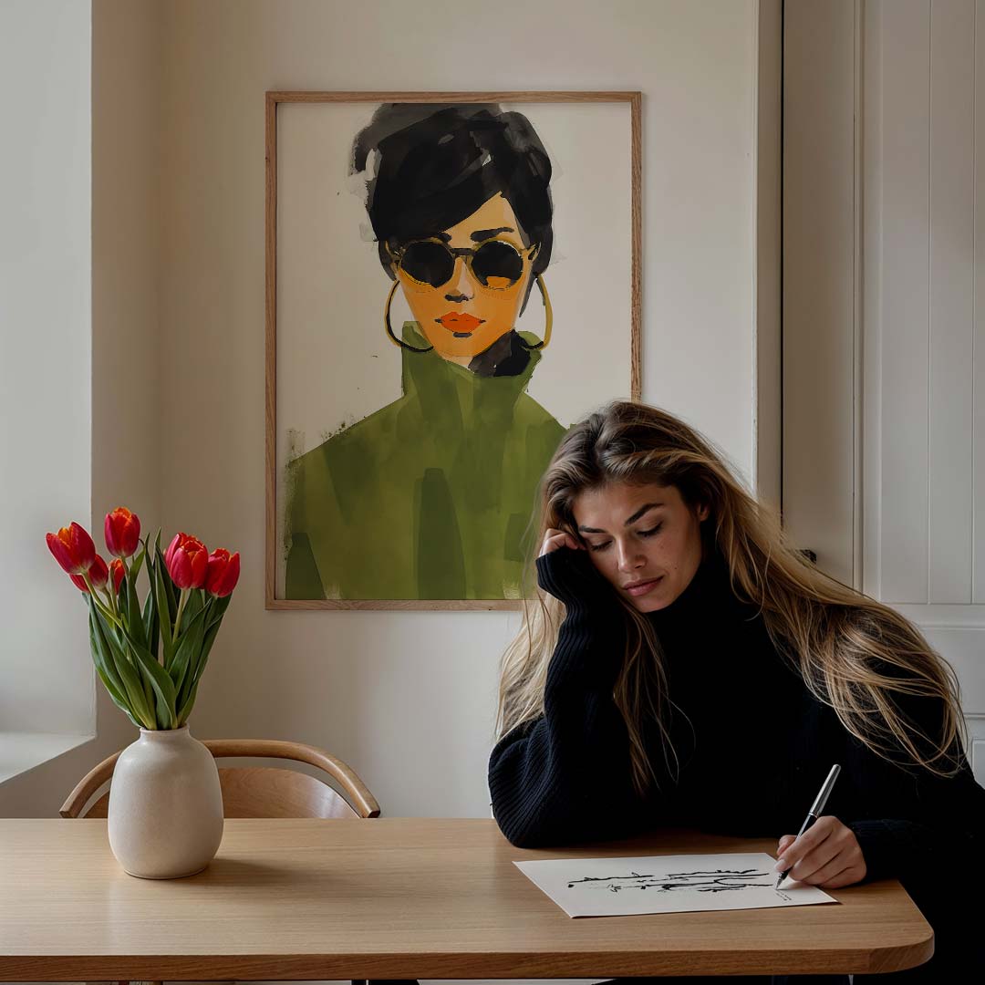 Stijlvolle Vrouwelijke Mode-Poster-WallArtistic