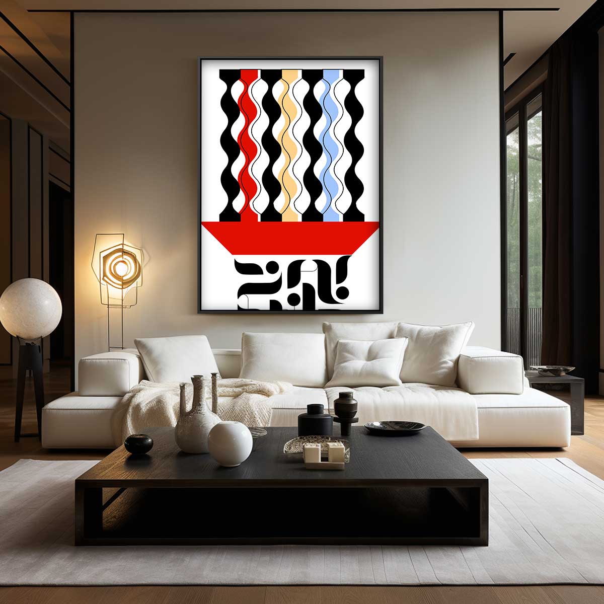 Golvende Harmonie Kunstwerk-canvas-dibond-plexiglas-wanddecoratie-WallArtistic