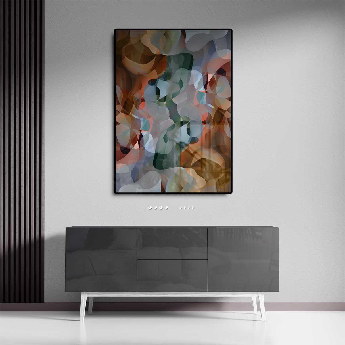 Kleurrijk Abstract Droomlandschap Kunstwerk-canvas-dibond-plexiglas-wanddecoratie-WallArtistic