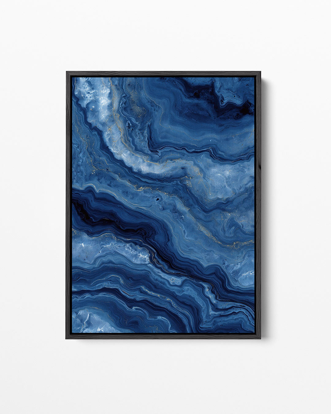 Golvende blauwe patronen Kunstwerk