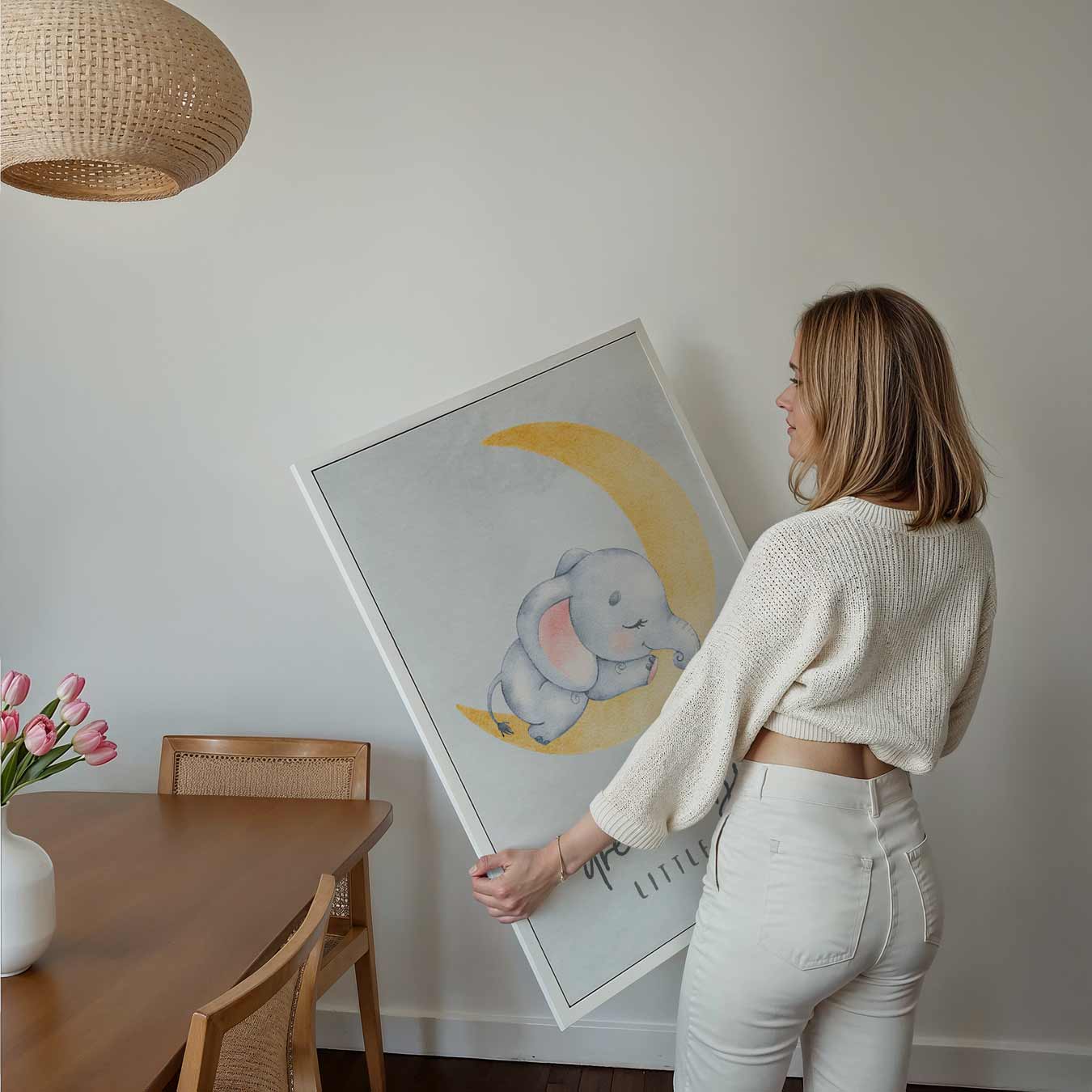 Dromerige Olifantenposter voor de Kinderkamer Poster-WallArtistic