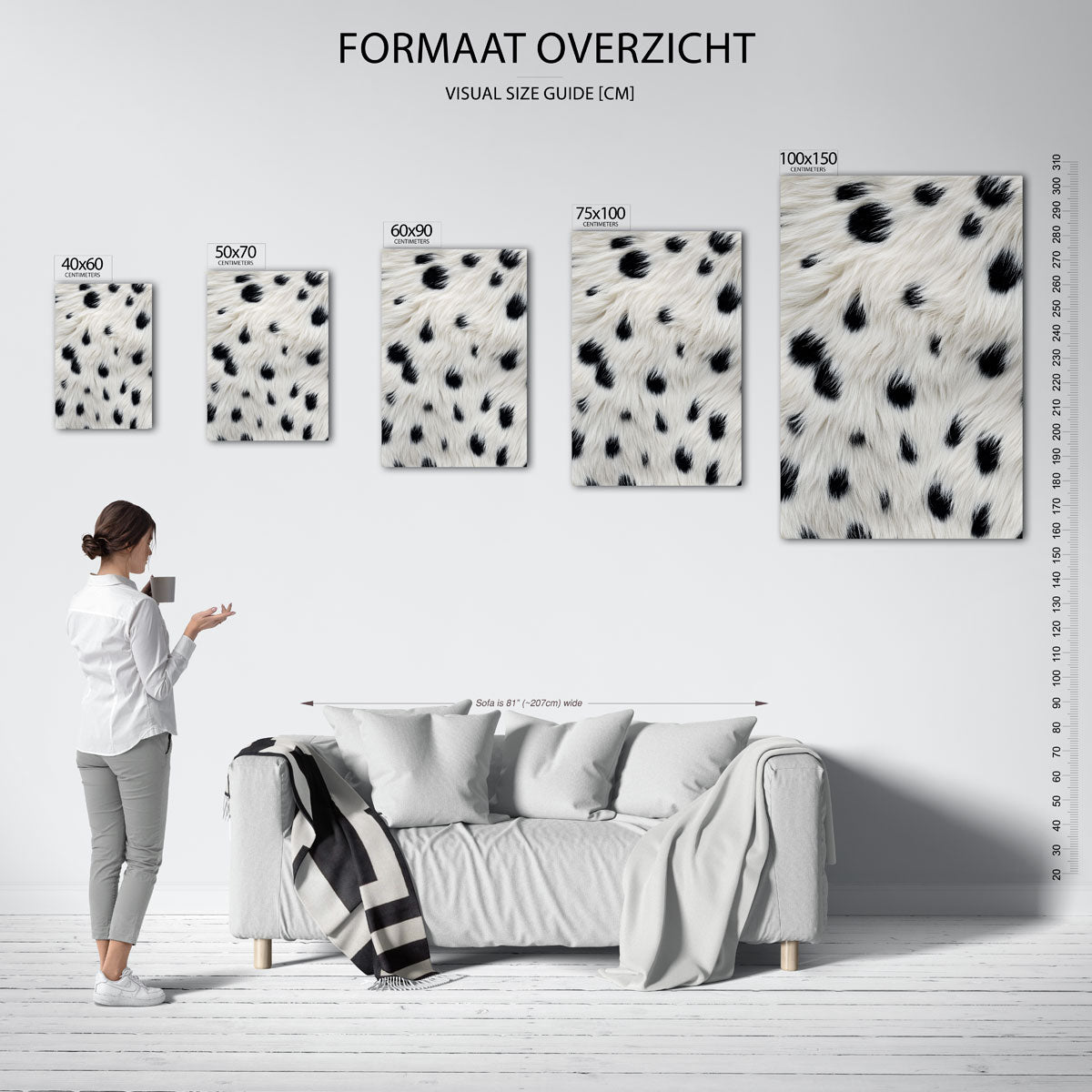 Vlekkenpatroon textuur Kunstwerk
