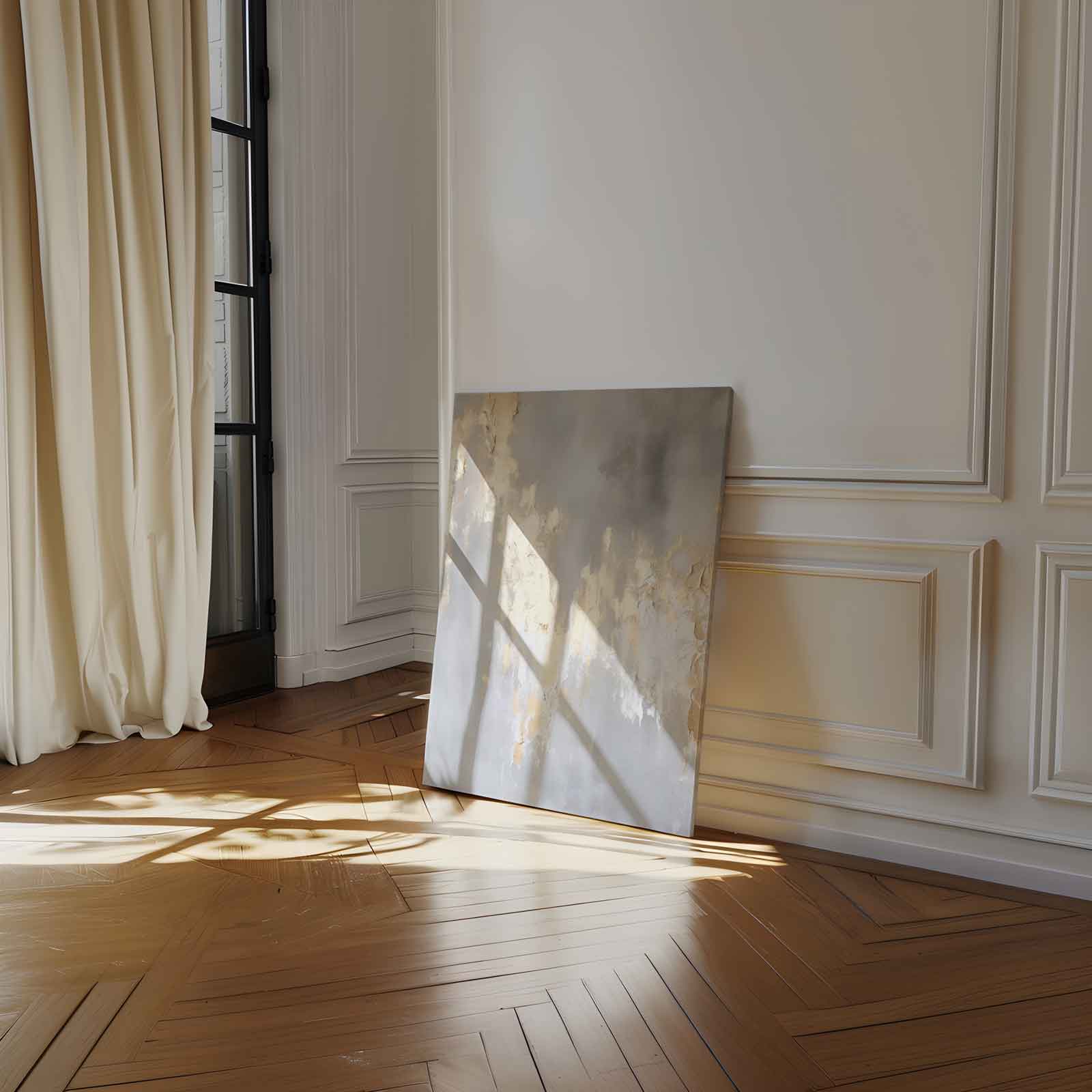 Gouden Mist Schilderij Kunstwerk-canvas-dibond-plexiglas-wanddecoratie-WallArtistic