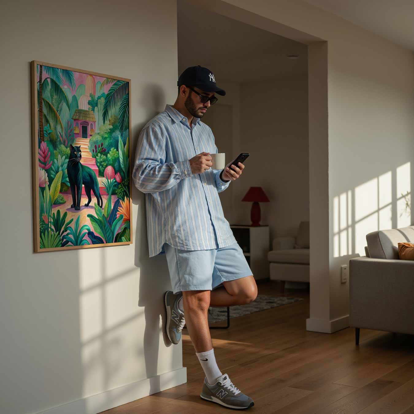 Tropische Jungle Panther Poster-WallArtistic