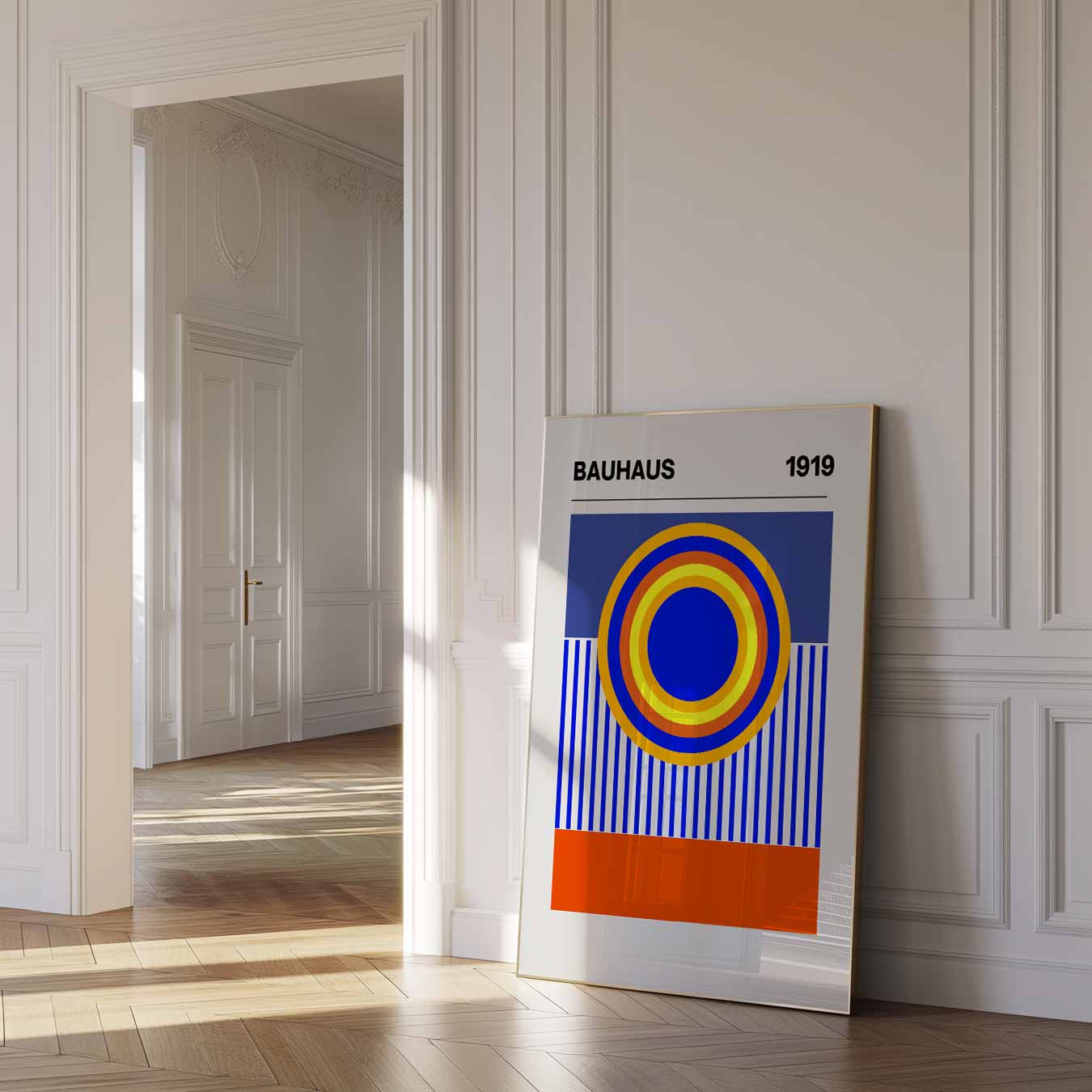 Retro Bauhaus Cirkelkunst Poster