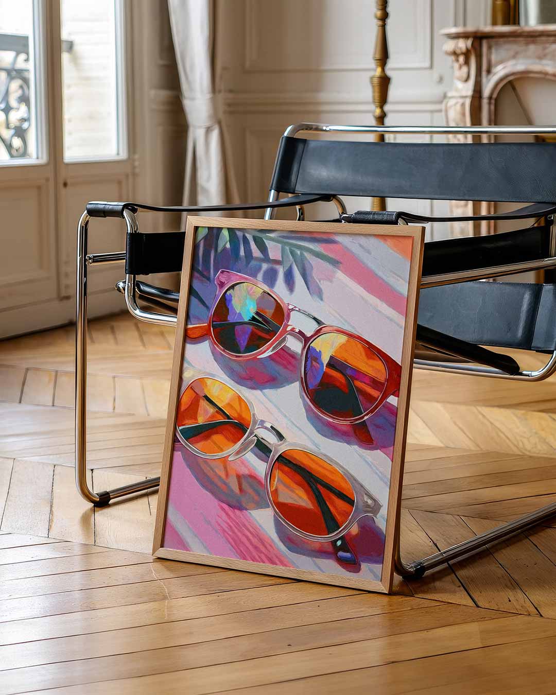 Zomerse Zonnebrillen Kunstposter-WallArtistic