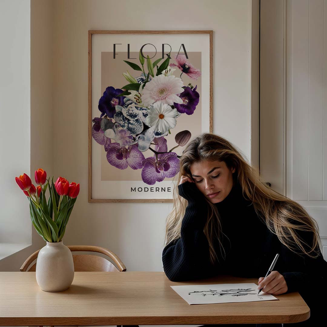 Moderne Bloemenpracht Poster-WallArtistic