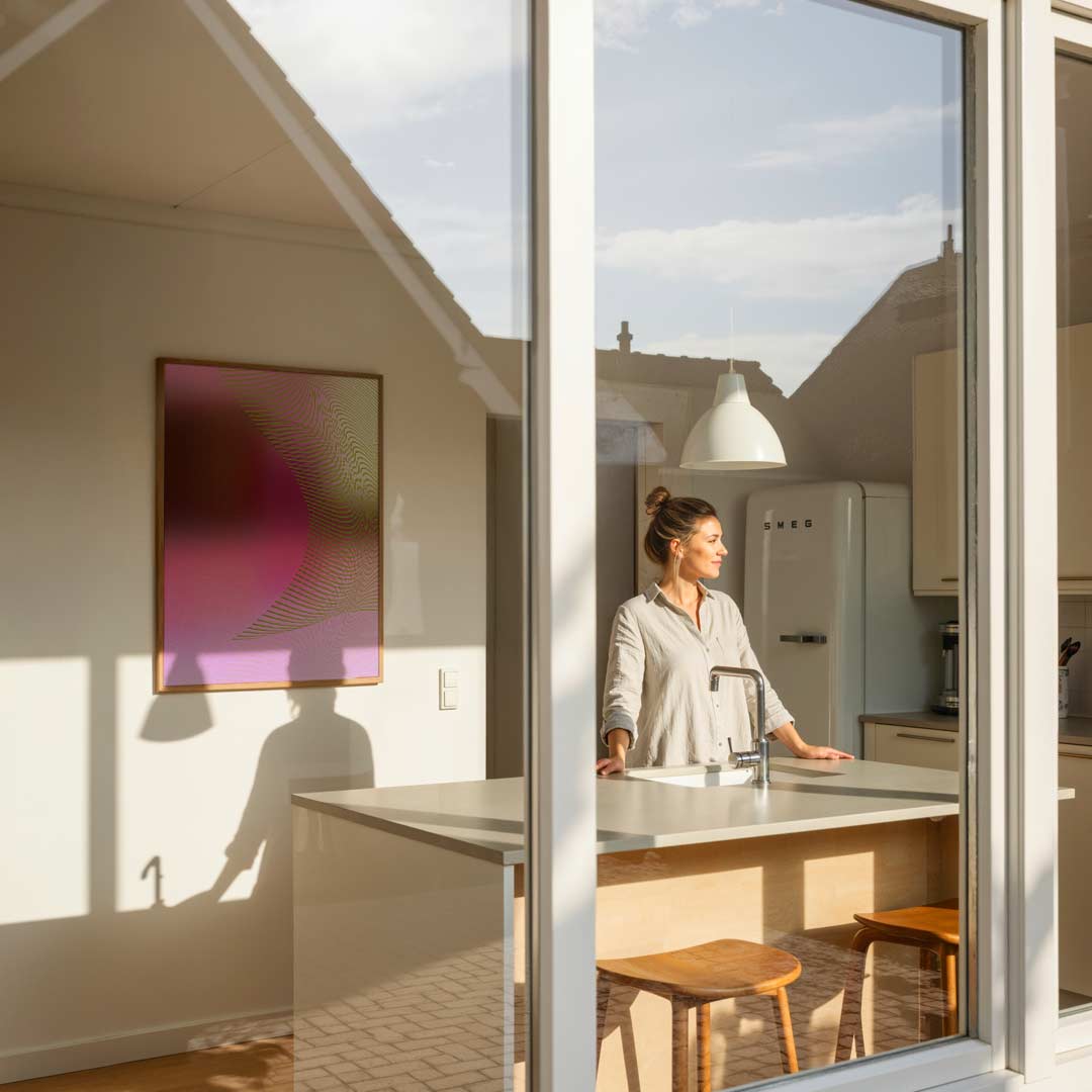 Abstracte Zachte Kleuren Poster-WallArtistic