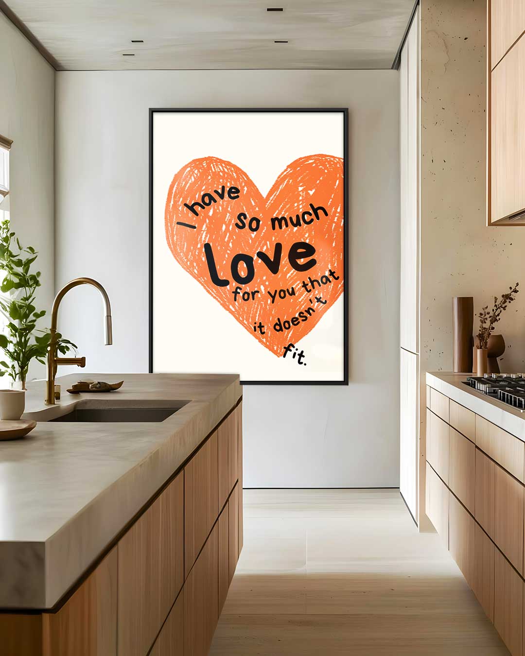 Liefde in Overvloed Hartkunst Kunstwerk-canvas-dibond-plexiglas-wanddecoratie-WallArtistic