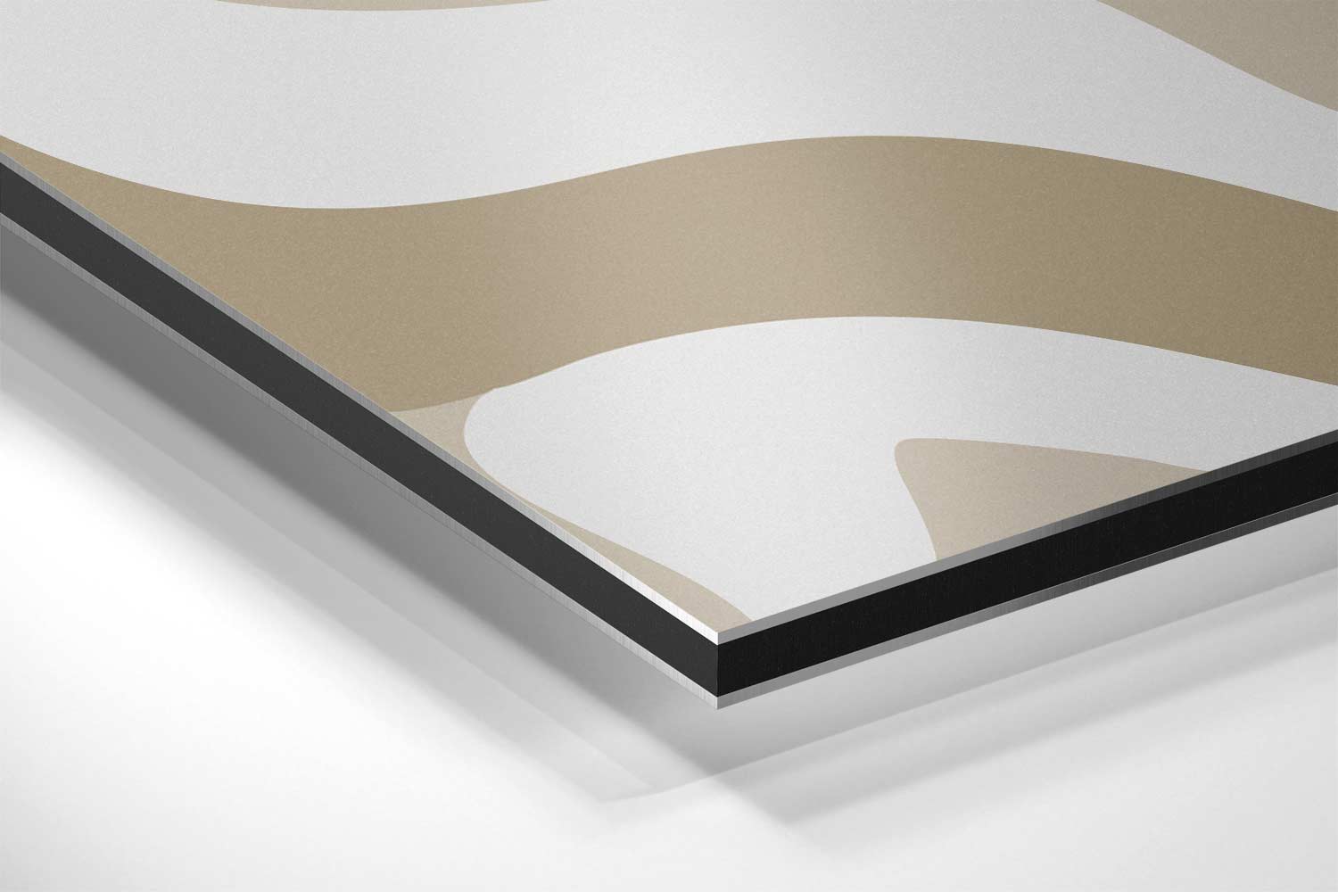 Organische Vormen in Beige Kunstwerk-canvas-dibond-plexiglas-wanddecoratie-WallArtistic