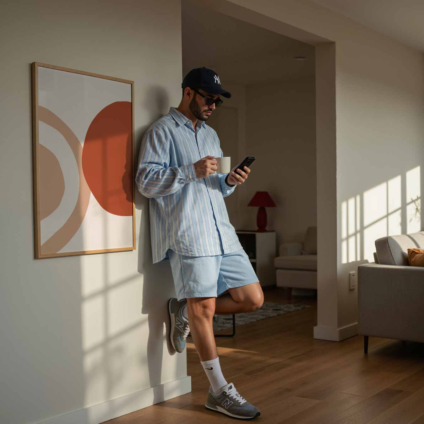 Abstracte Aardetinten Poster-WallArtistic