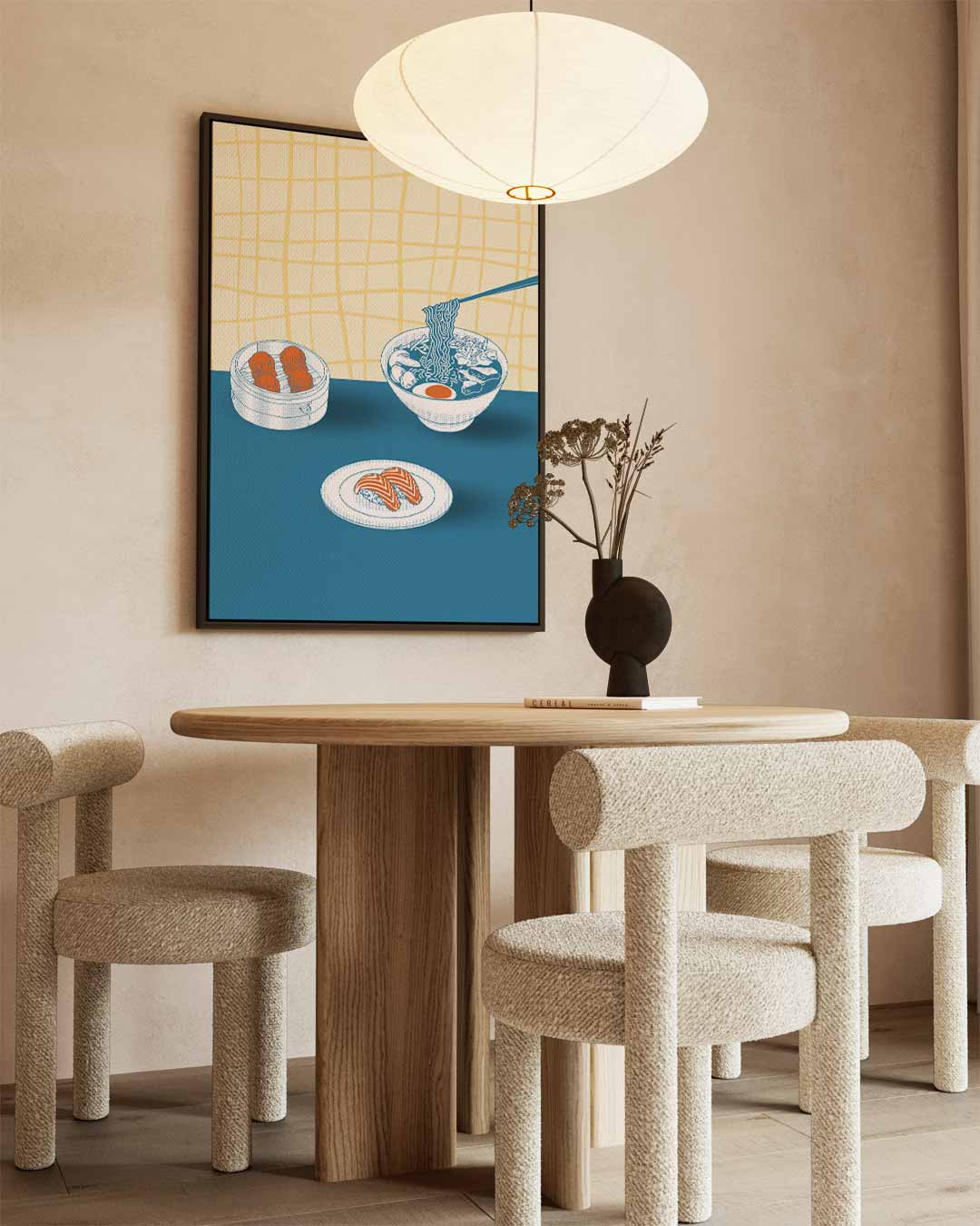 Aziatische Culinaire Illustratie Kunstwerk-canvas-dibond-plexiglas-wanddecoratie-WallArtistic
