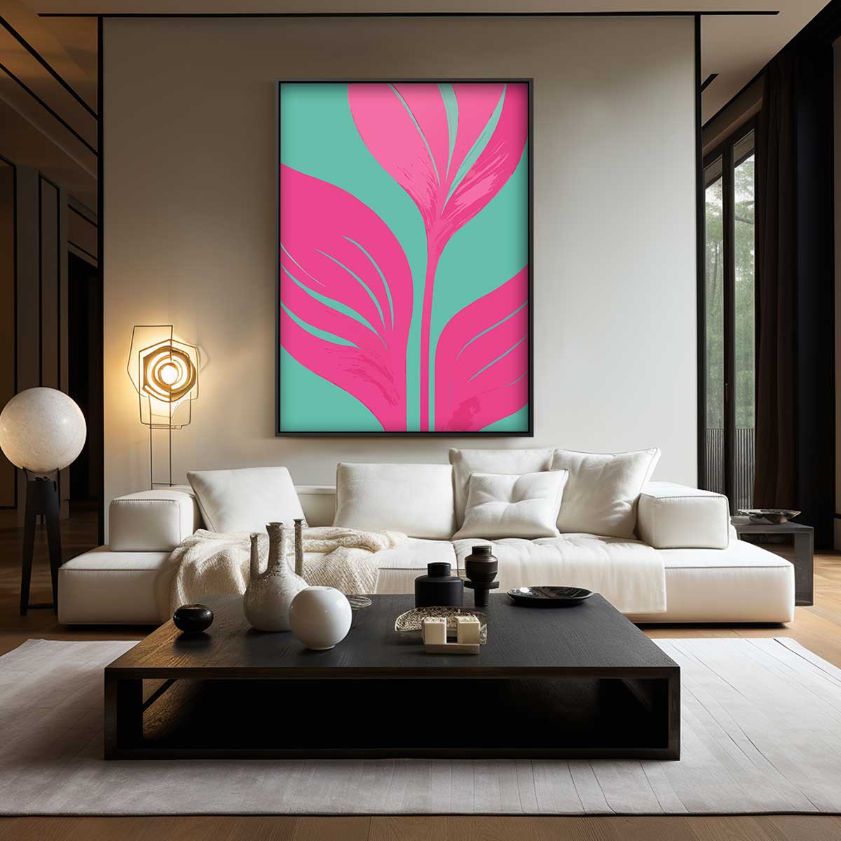Abstracte Bloemenpracht Kunstwerk-canvas-dibond-plexiglas-wanddecoratie-WallArtistic
