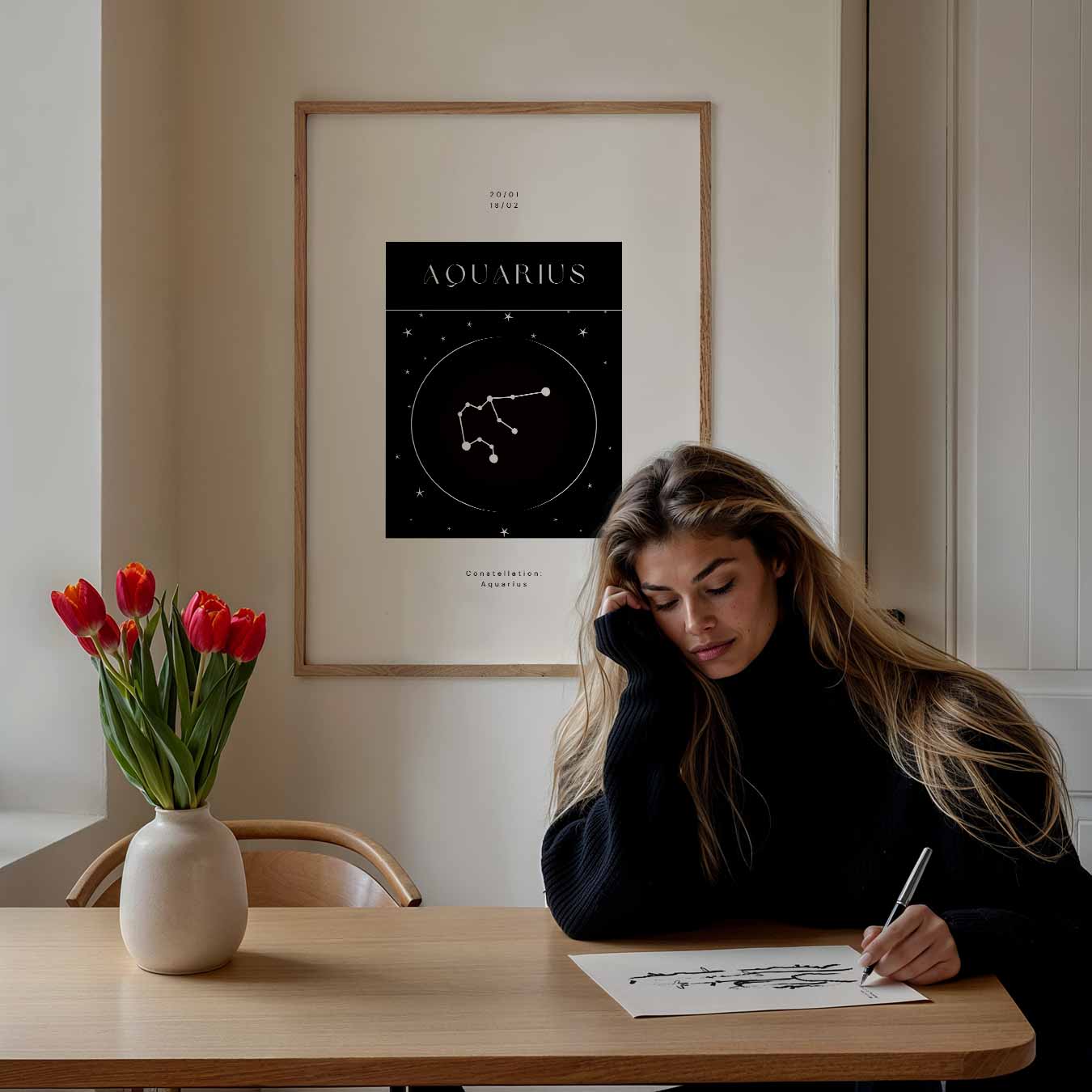 Aquarius Sterrenbeeld Poster-WallArtistic