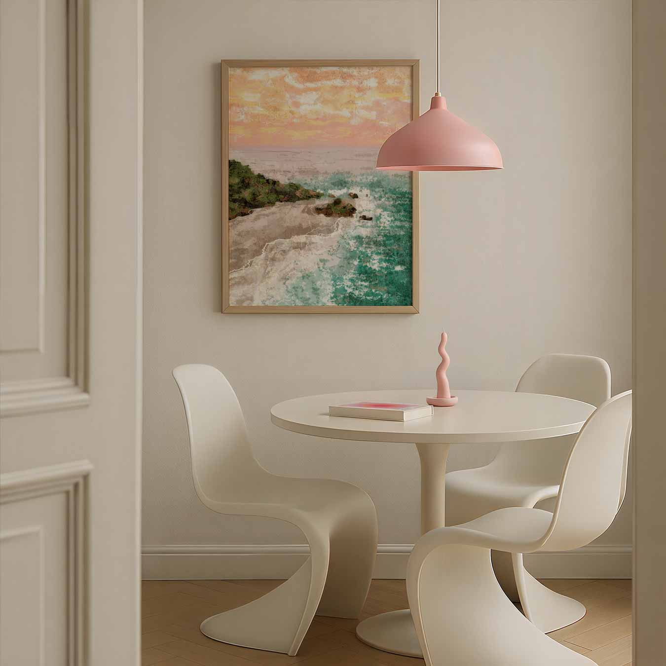 Zonsondergang Kustlandschap Poster-WallArtistic