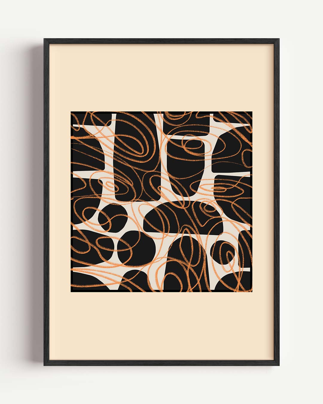 Abstracte Swirl Patronen Poster-WallArtistic
