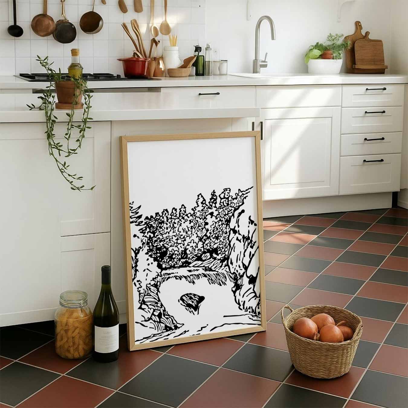 Rustgevende Natuurtekening Poster