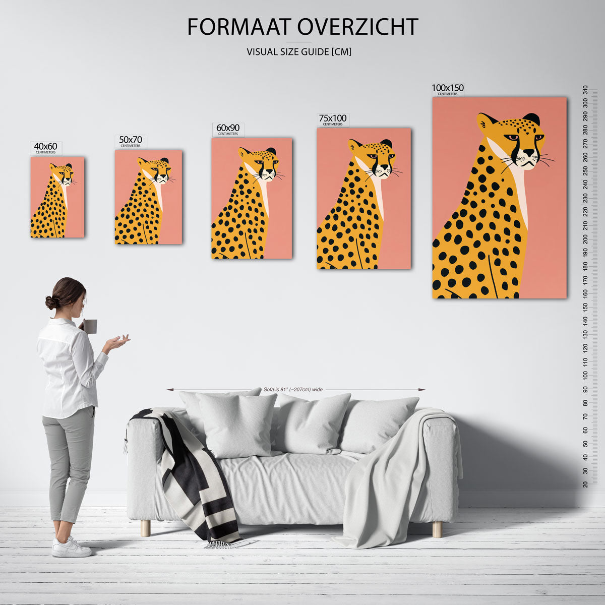 Gestileerde luipaard Kunstwerk