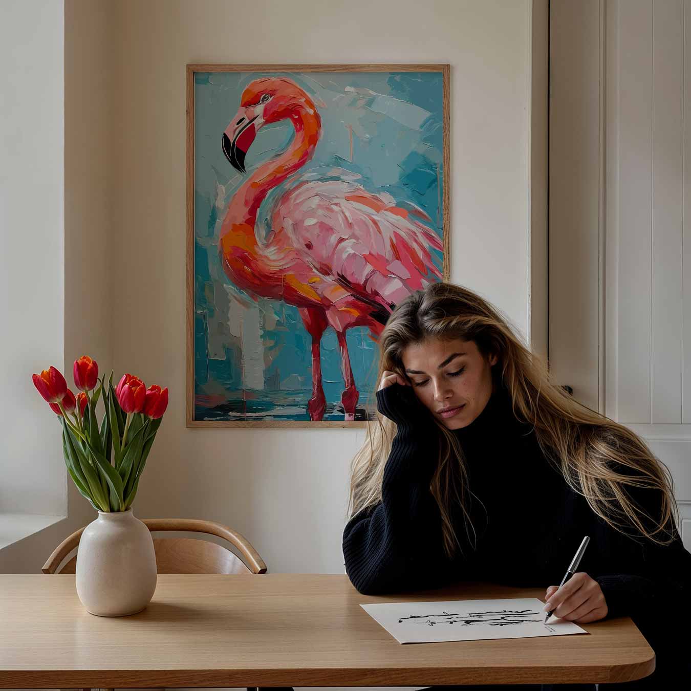 Flamingo Elegantie Poster