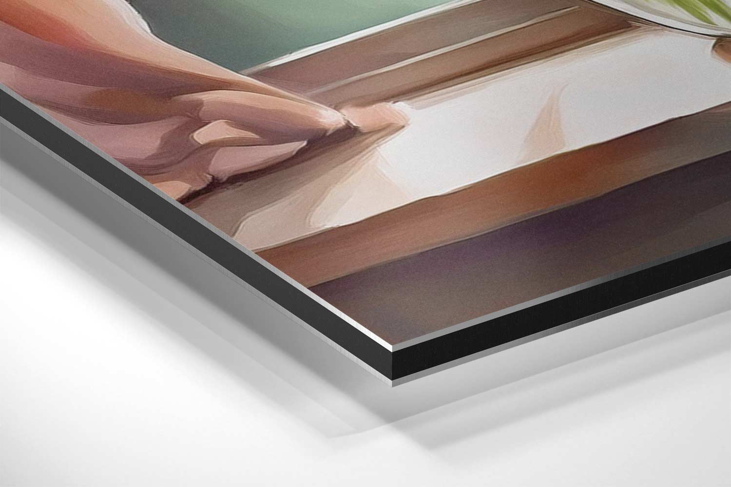 Bloemenpracht in Vensterlicht Kunstwerk-canvas-dibond-plexiglas-wanddecoratie-WallArtistic