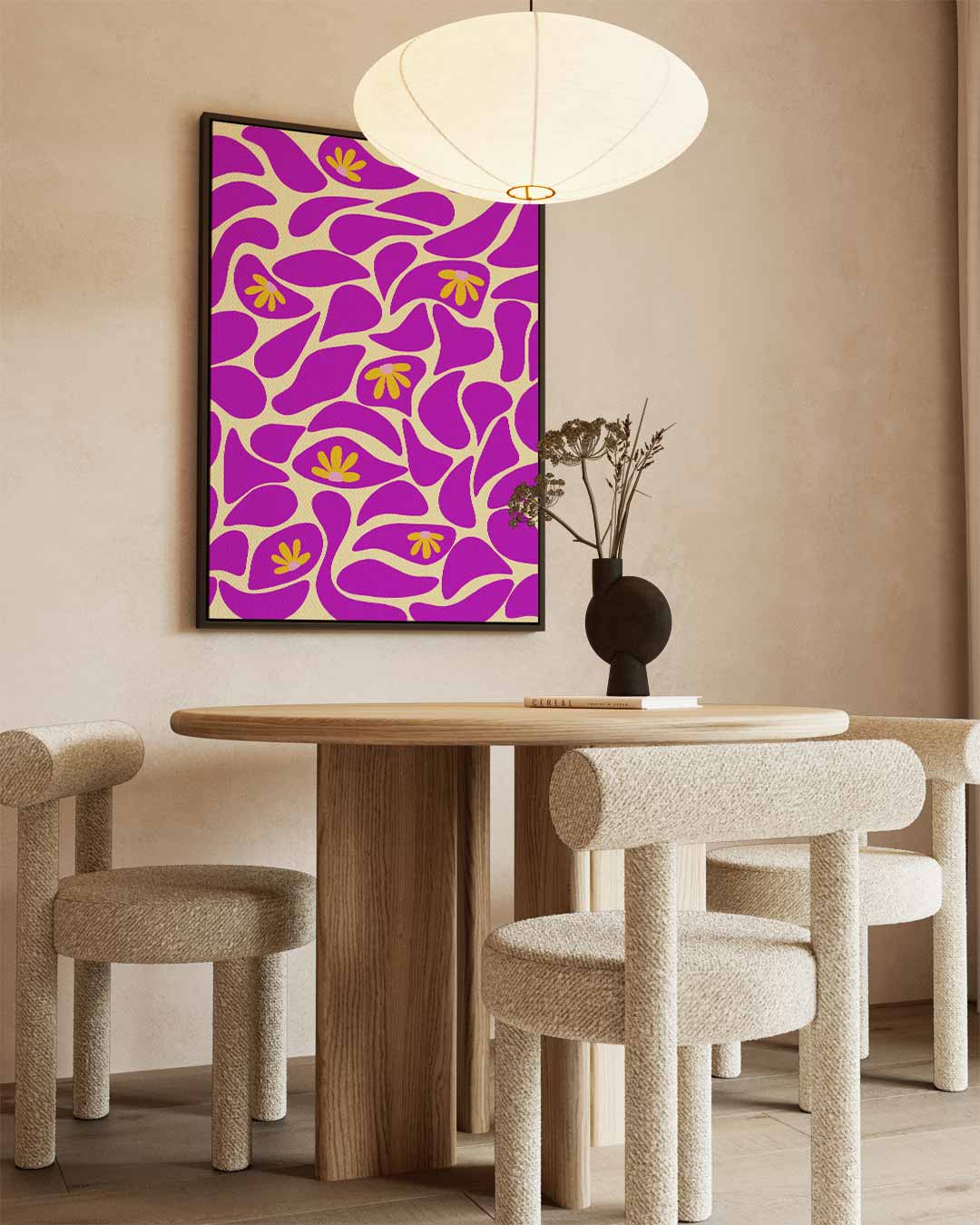 Vrolijke Bloemen Abstract Kunstwerk-canvas-dibond-plexiglas-wanddecoratie-WallArtistic