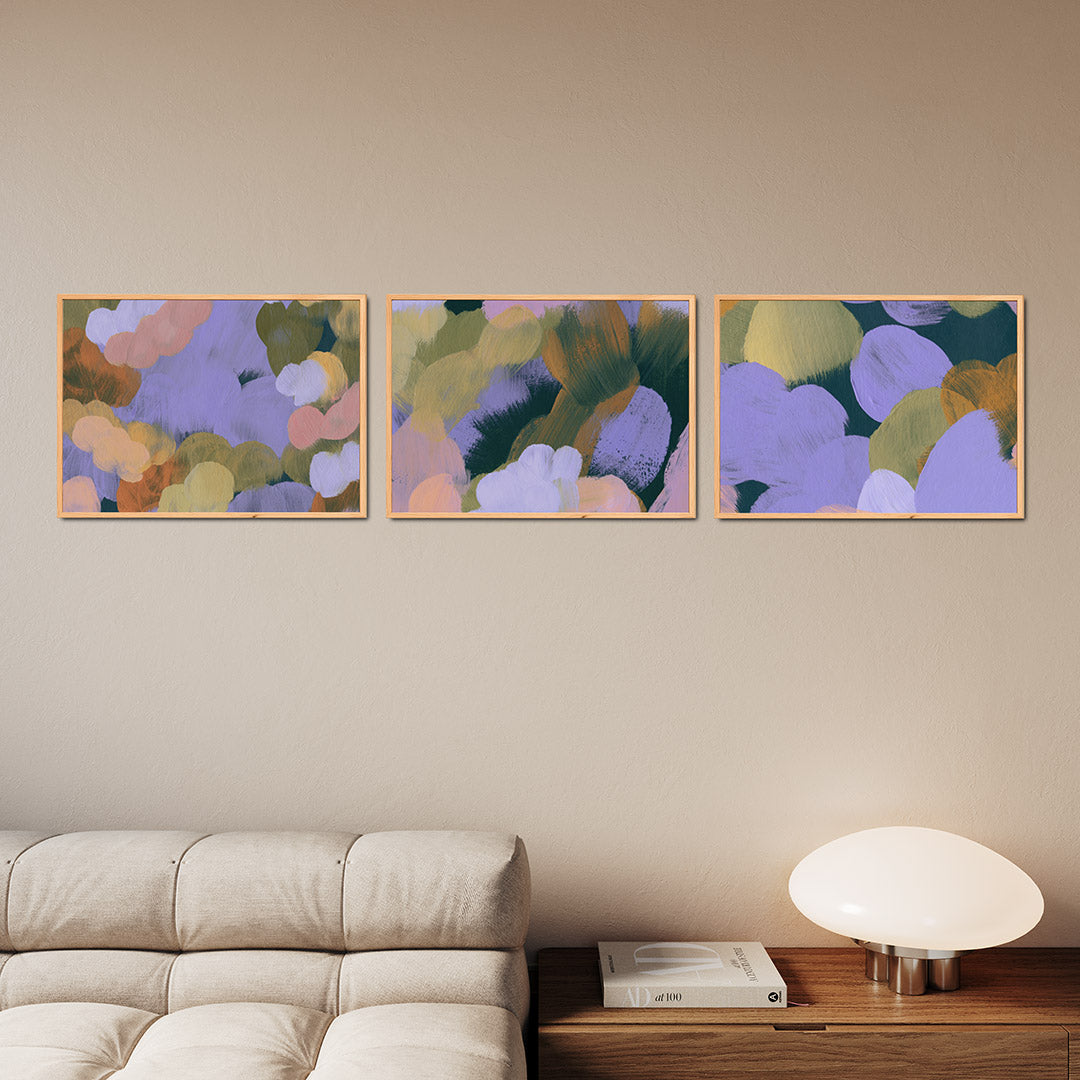 Kleurige vormenwolk Posterset