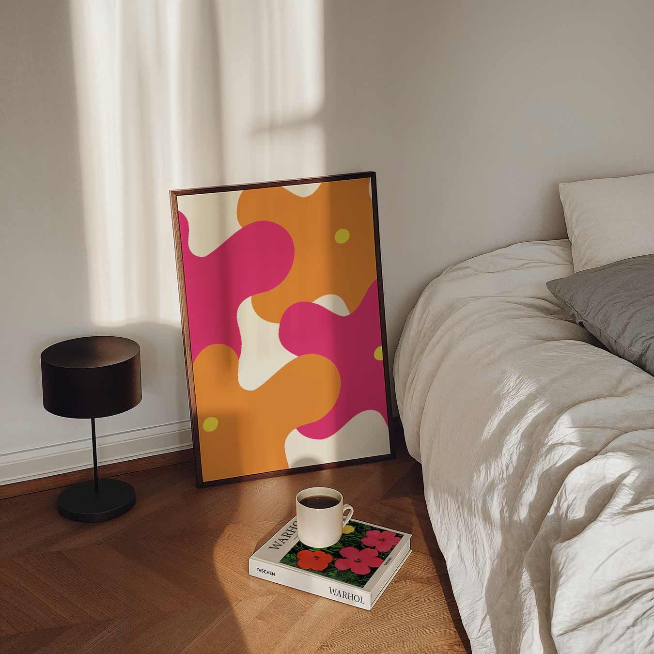 Vrolijke Bloemvlekken Poster-WallArtistic