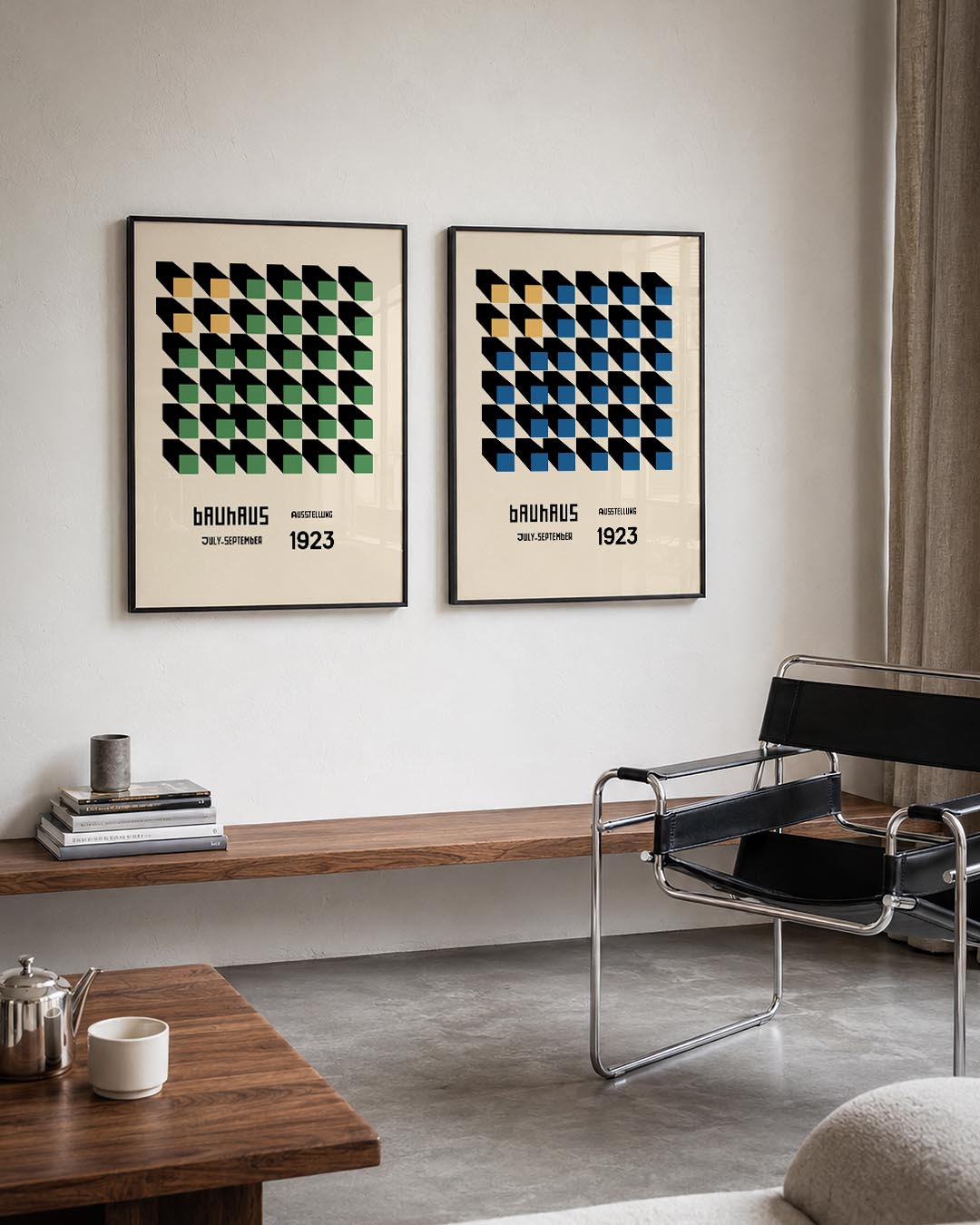 Kleurvlakken en schaduw Posterset