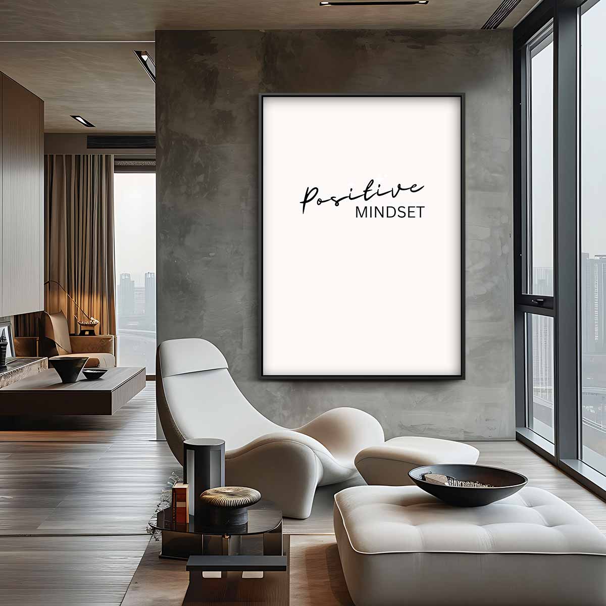 Positieve Mindset Poster Kunstwerk-canvas-dibond-plexiglas-wanddecoratie-WallArtistic