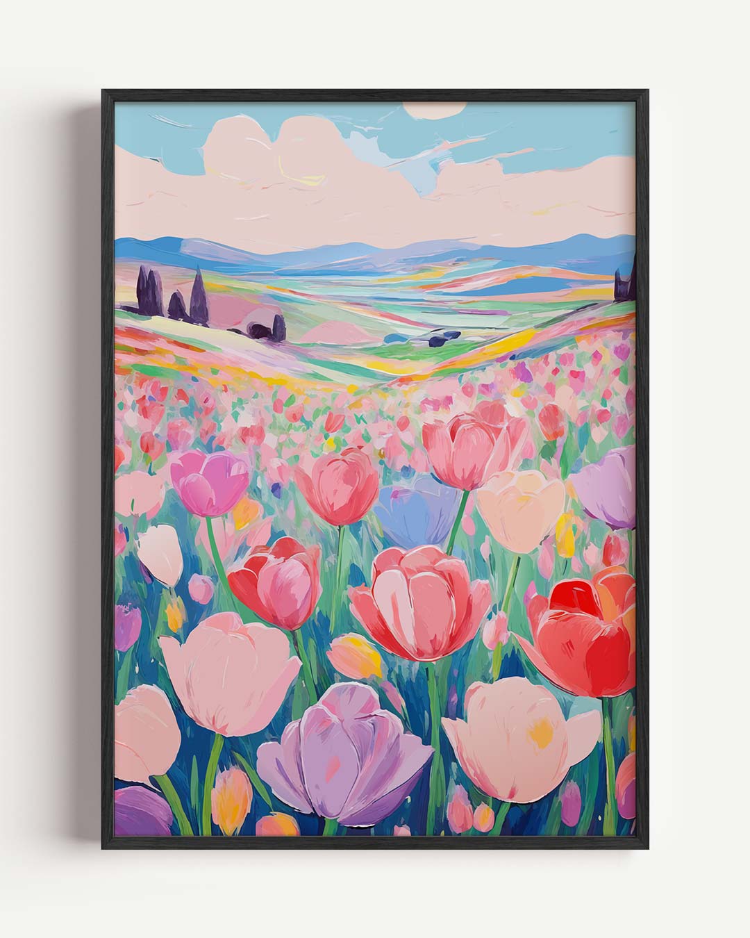 Bloemenpracht Landschap Poster-WallArtistic