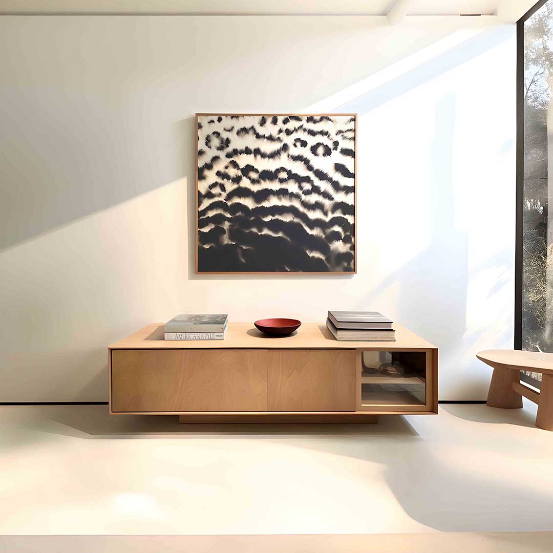Abstracte zwart wit patroon Poster